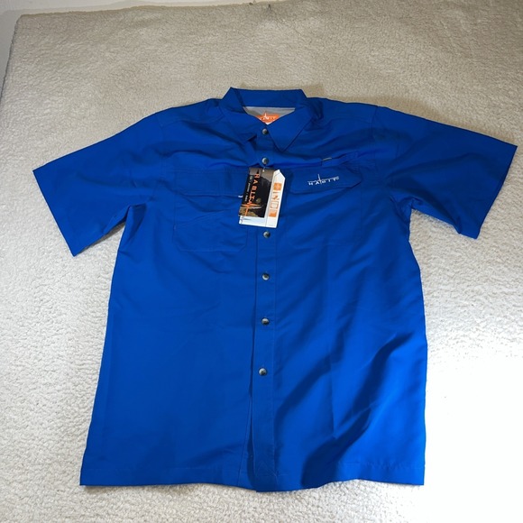 Habit Other - Habit River Guide Shirt Men's M Blue Short Sleeve Vented Solar Factor 40+ NWT